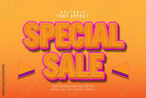 Special sale editable text effect 3 dimension emboss modern style