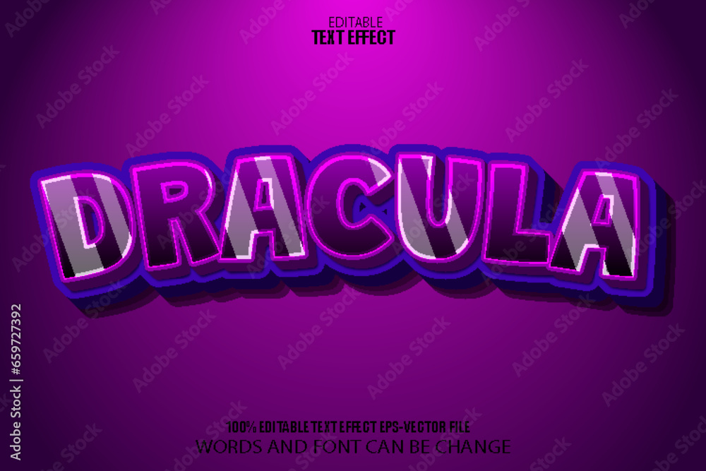 Dracula Editable Text Effect Cartoon Style