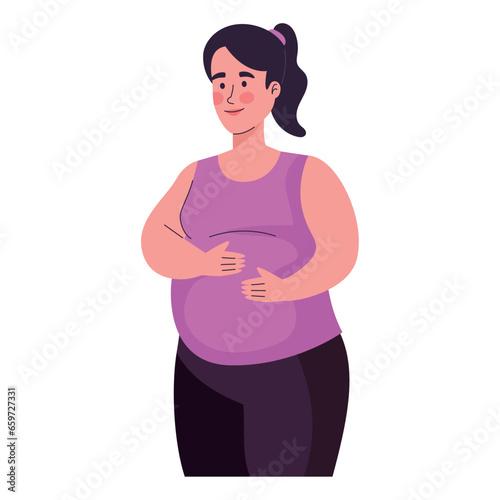 months pregnant woman illustration