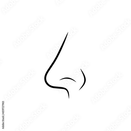 Vector illustration of nose icon