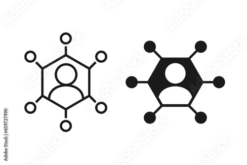 Person management symbol. Illustration vector