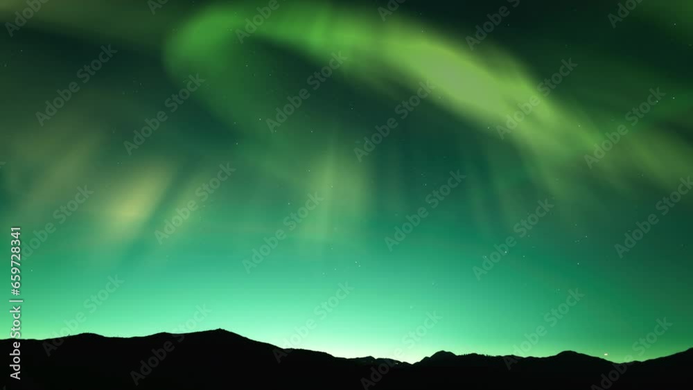 Aurora and Starry Sky Stellar Serenade Mountains Loop Aurora and Starry Sky Stellar Serenade Mountains Loop