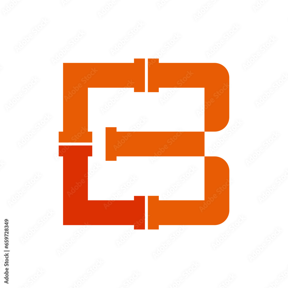 Monogram initial b letter mark logo design. Monogram design vector b logo. Monogram initial letter mark b logo. Design simple b monogram
