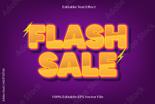 Flash Sale Editable Text Effect 3d Emboss Cartoon Gradient Style