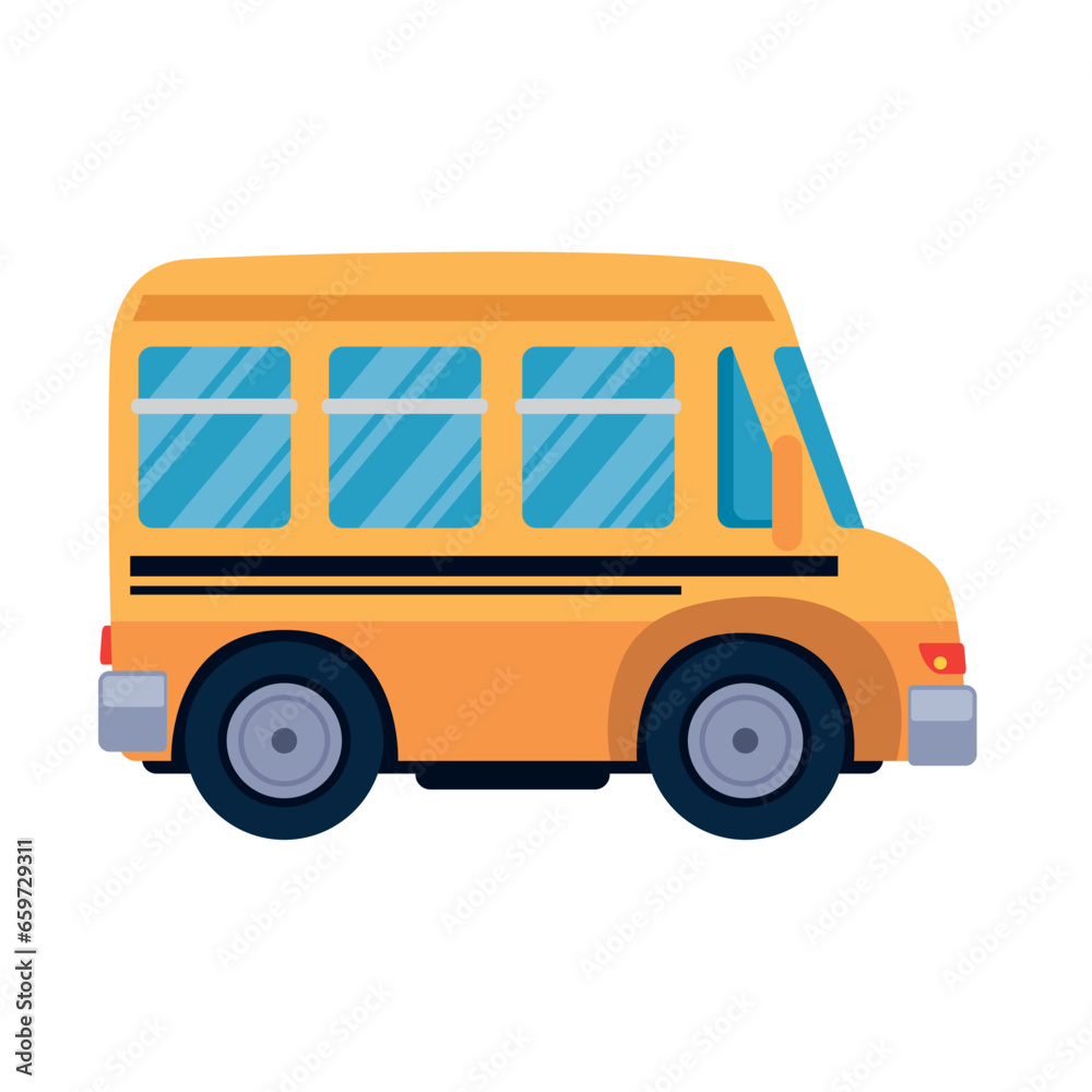 school bus for students isolated
