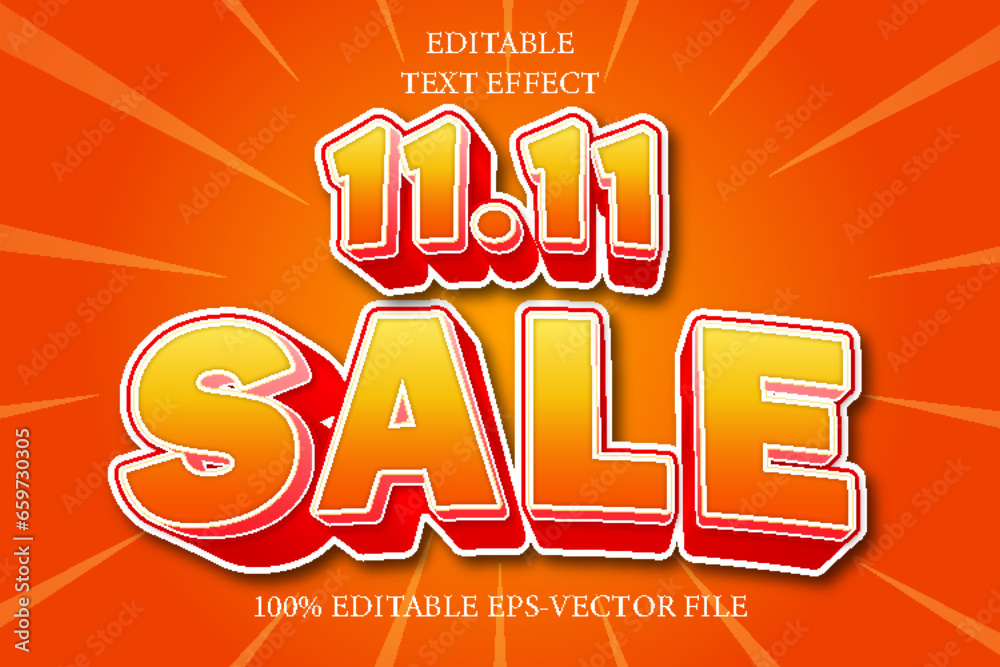11.11 Sale Editable 3D Comic Style 11.11 Sale Editable 3D Comic Style