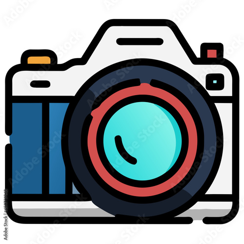 vector dslr camera photography svg icon illustration