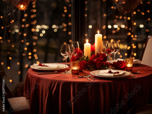 A romantic Holiday inspired dinner table
