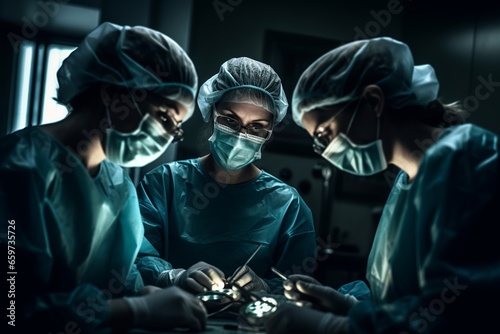 Group of doctors in operating room