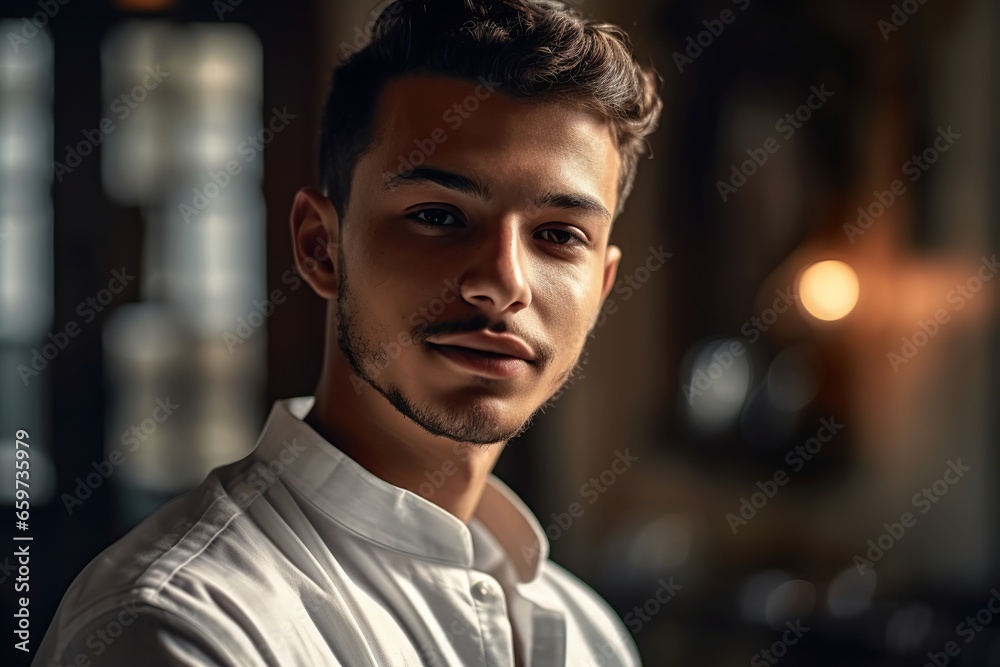 Serious young man looking at camera Serious young man looking at camera
