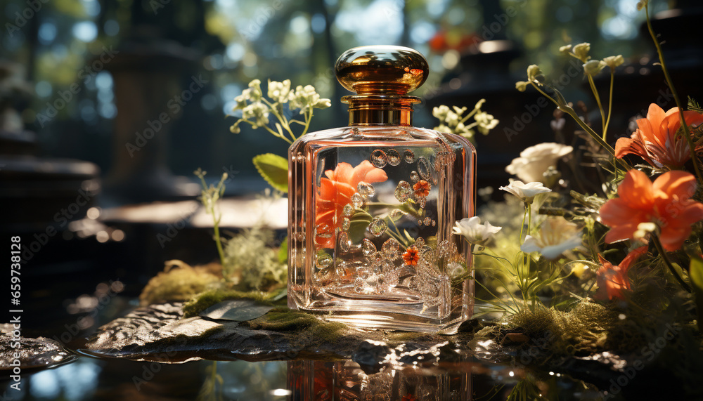 Freshness of nature reflected in a bouquet of organic flowers generated by AI Freshness of nature reflected in a bouquet of organic flowers generated by AI