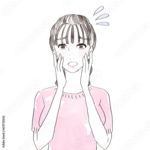 焦る女性