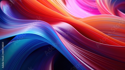 gradient harmony in technicolor, digital art illustration, Generative AI