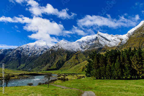 Mount Aspiring National Park in South Island  New Zealand