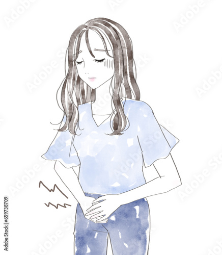 生理痛に悩む女性