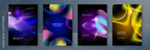 Colorful colourful modern abstract gradient poster