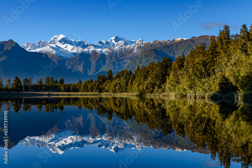 Lake Matheson in South Island  New Zealand
