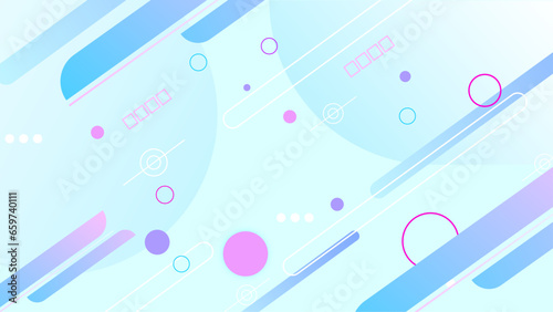 Blue and purple trendy geometric minimalist background pattern and abstract vector design