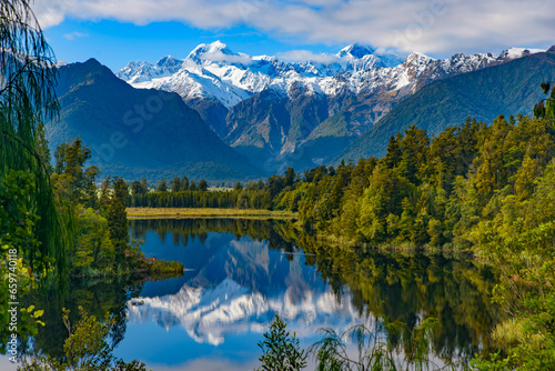 Lake Matheson in South Island, New Zealand photo