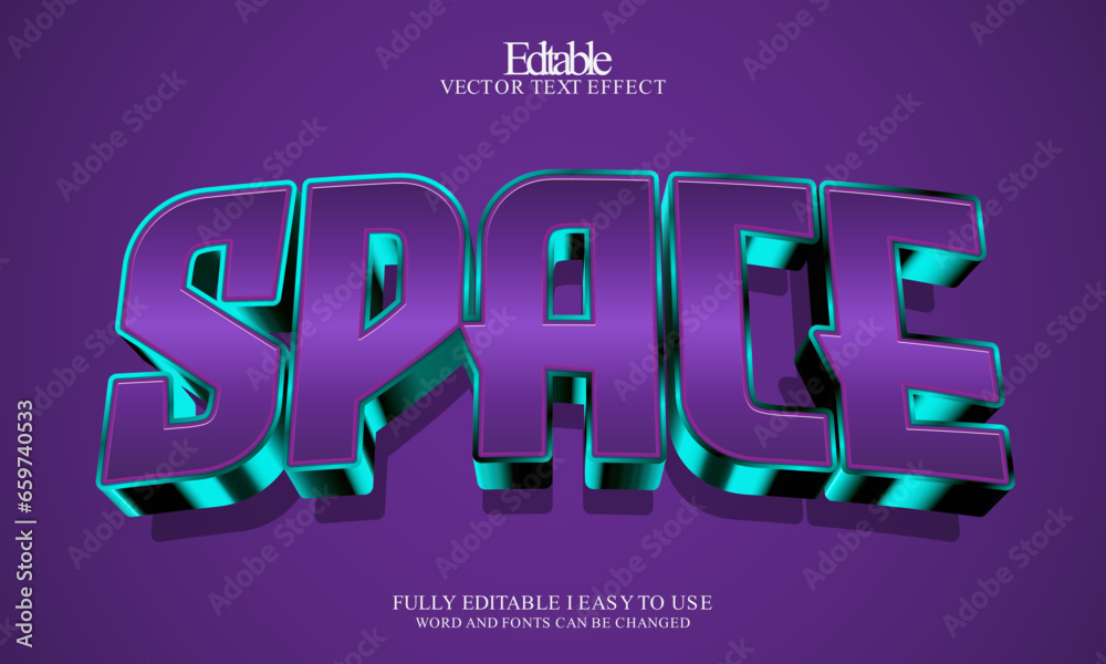3d editable space text effect style 3d editable space text effect style