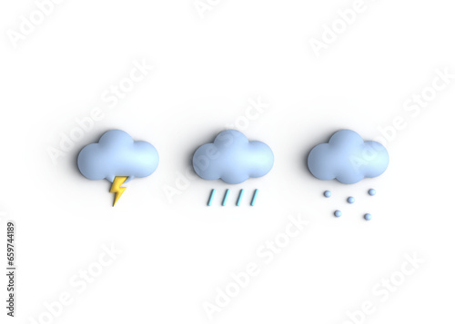 3d icon weather rain