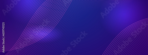Blue and purple violet modern dynamic luxury abstract banner with glowing geometric stripe lines