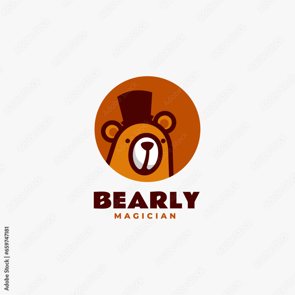 Vector Logo Illustration Bear Mascot Cartoon Style. Vector Logo Illustration Bear Mascot Cartoon Style.