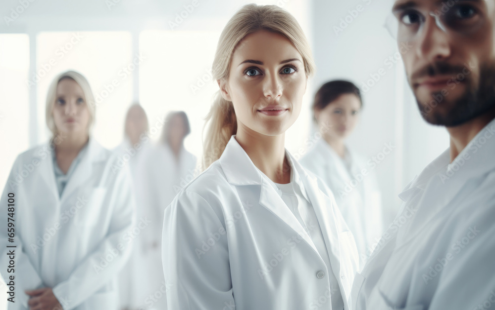 Group of doctors working in a clinic Group of doctors working in a clinic