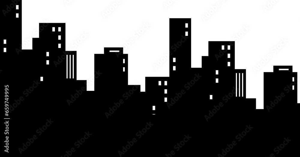 city skyline silhouette buildings