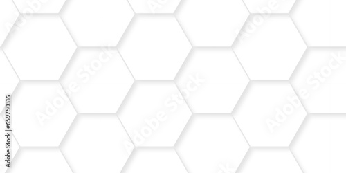 	
Abstract background with hexagon and white Hexagonal Background. Luxury White Pattern. Vector Illustration. 3D Futuristic abstract honeycomb mosaic white background. geometric mesh cell texture.