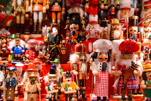 Art craft gifts and decoration items for Christmas in Christmas Market in Strasbourg, the capital de Noel in France