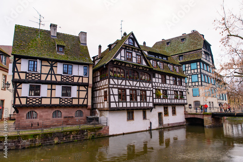 Christmas decoration on the buildings in Strasbourg, the capital de Noel in France