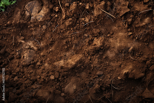 Generative AI Image of Soil Texture Background for Gardening Concept
