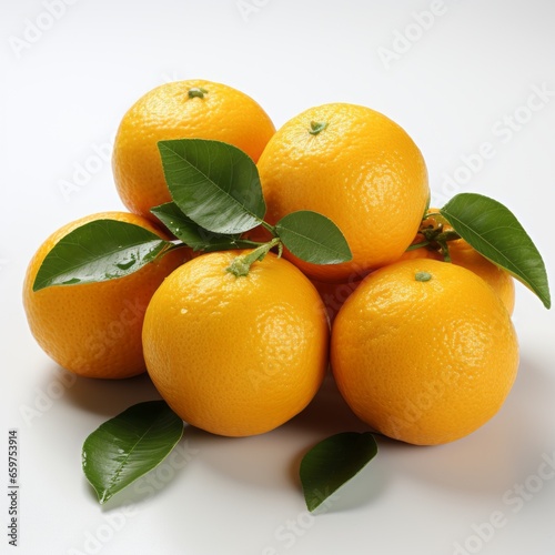 jaffa oranges with leaves 