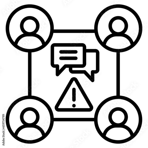 Crisis communication channels icon
