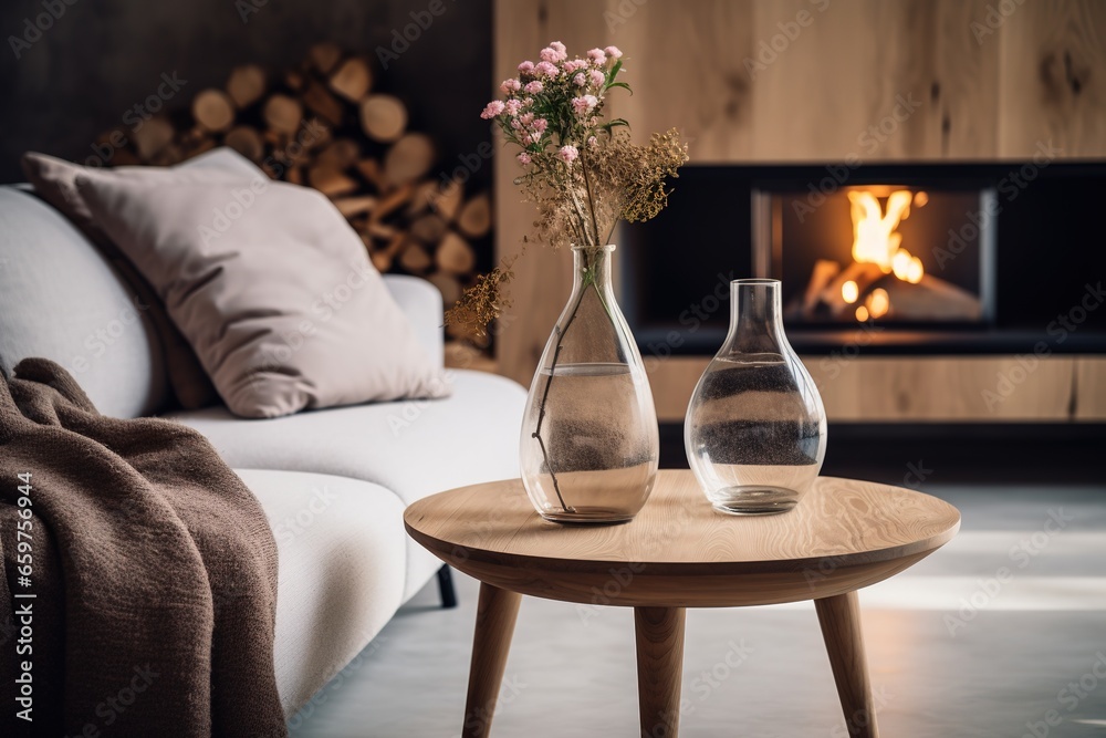 Living room interiors of close-up pictures, wooden tables and modern luxury finishing materials. Living room interiors of close-up pictures, wooden tables and modern luxury finishing materials.