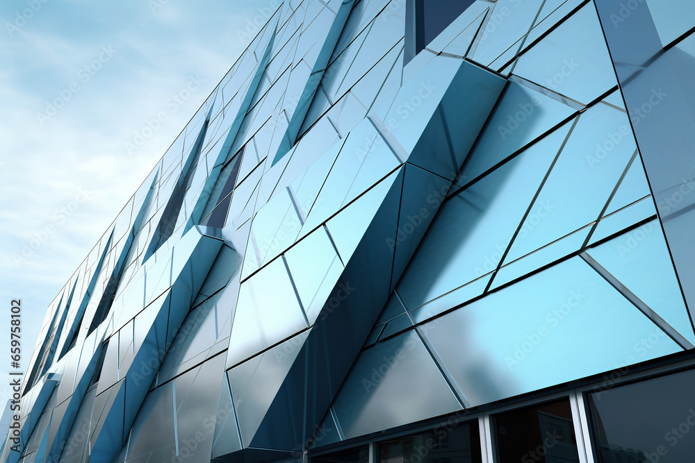 Obraz premium Architectural features of the modern futuristic building