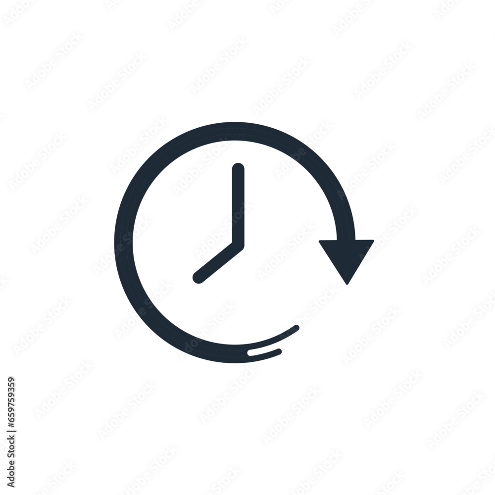 Make up for lost time. Vector linear icon isolated on white background. Make up for lost time. Vector linear icon isolated on white background.