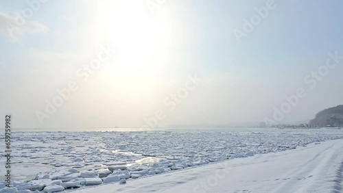 網走の流氷