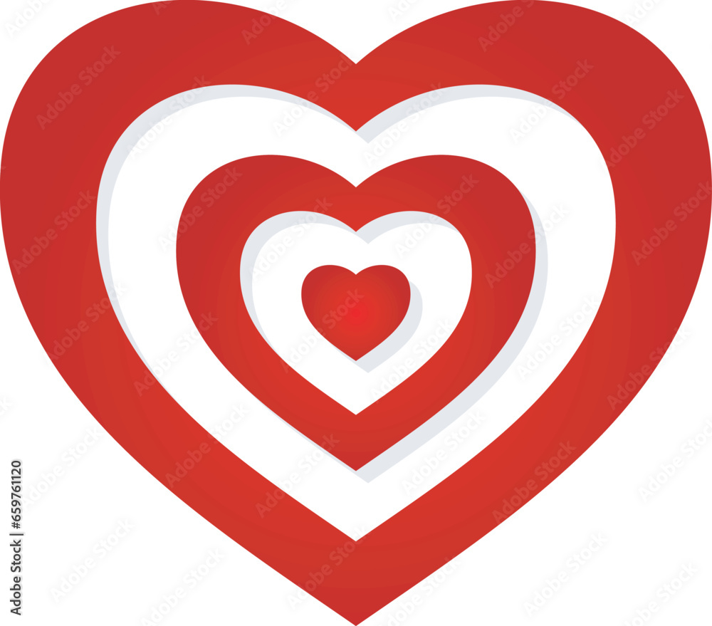 Favorite icon with red heart psychedelic . Illustrative love icon design flat style isolated on white background. Vector Favorite icon with red heart psychedelic . Illustrative love icon design flat style isolated on white background. Vector