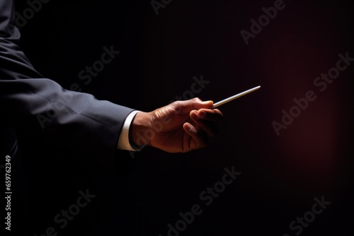 A professional man wearing a suit holding a cell phone. Suitable for business and technology concepts.