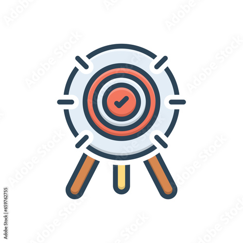 Color illustration icon for accurate