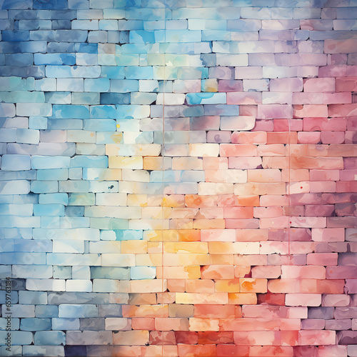 Pastel Brick Wall Digital Paper Clip Art Sublimation Background