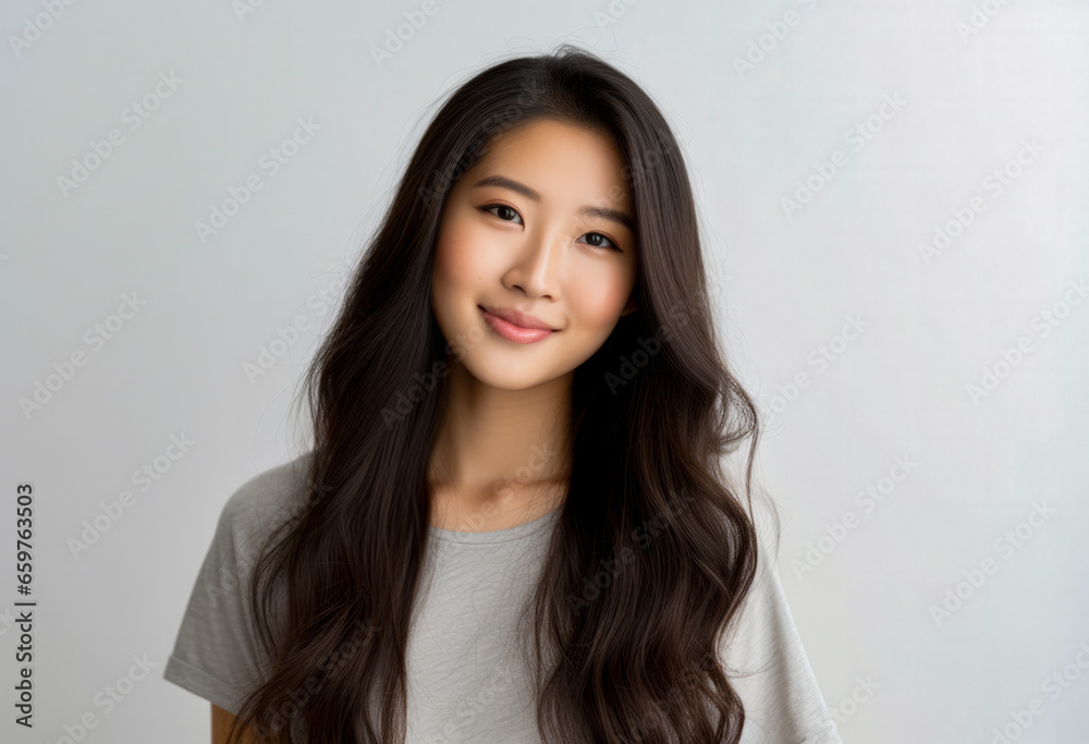Portrait of a pretty asian young woman isolated from the background Portrait of a pretty asian young woman isolated from the background