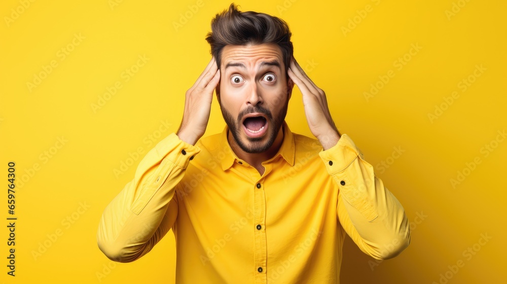 Free photo portrait of a depressed and tired young man hold hands on face and sighing, feeling regret or grief Free photo portrait of a depressed and tired young man hold hands on face and sighing, feeling regret or grief