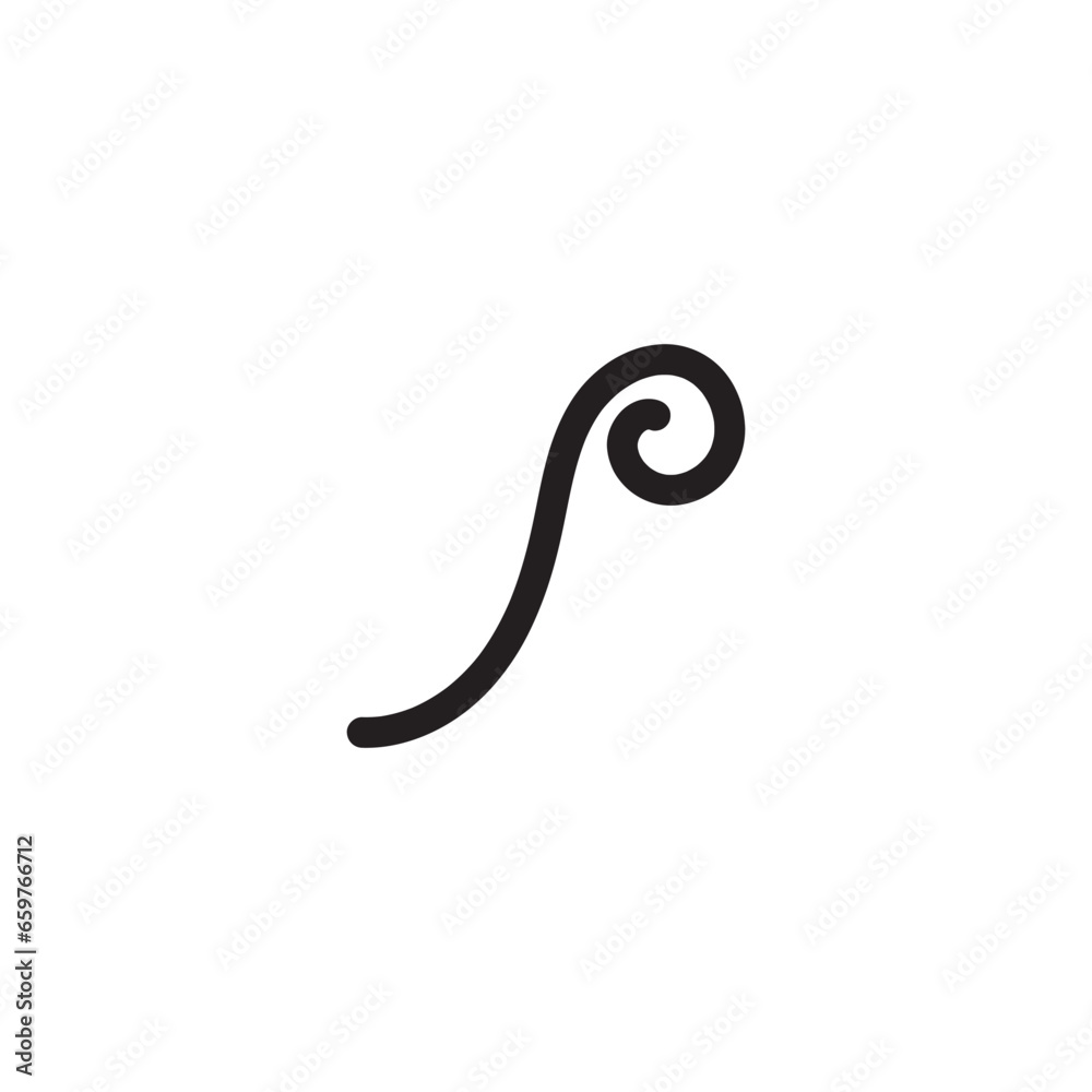 spiral doodle line for decoration