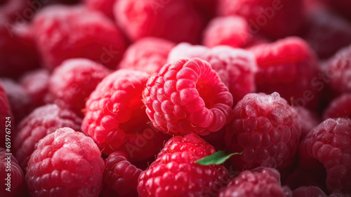 Raspberries close-up