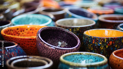 Colorful retro earthenware