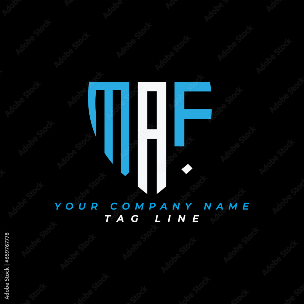 Obraz premium MAF letter logo creative design with vector graphic Pro Vector
