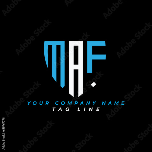 MAF letter logo creative design with vector graphic Pro Vector photo